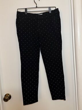Old Navy The Diva Black Polka Dot Ankle Pants Size 10